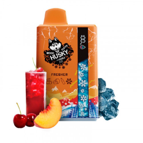 Электронная сигарета Хаски Аир Макс 2.0 8000 Вишня Персик (Husky Airmax 2.0 8000 Fresher)